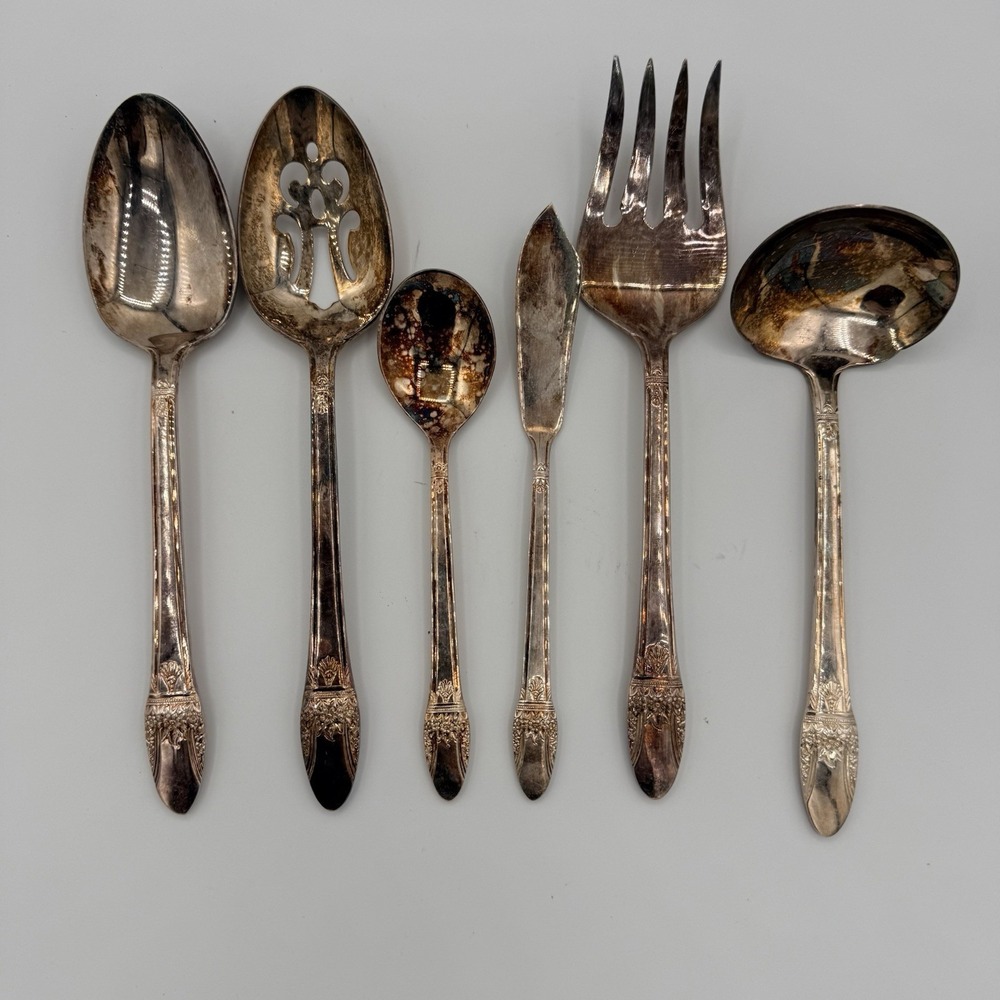 International Silver Flair E.P. Korea Silverplate Serving Utensils Lot of 6